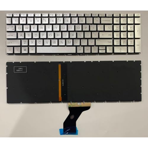 Clavier HP Envy x360 15-DR argent rétroéclairé US, finition premium pour ordinateur convertible