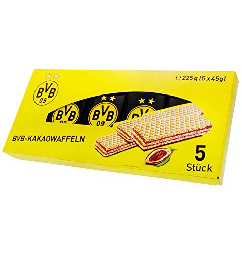 BVB Borussia Dortmund 09 Waffeln mit Schokoladencreme 1er Pack 225g (5x45g)