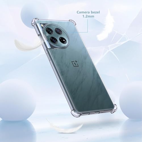 Image of Transparent Crystal Clear Back Cover for OnePlus 12R 5G Back Cover Shockproof Soft TPU Case - Transparent