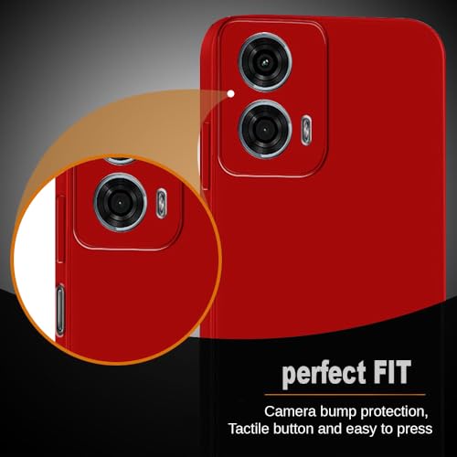 Image of Back Cover for Motorola Moto G24 4G / G24 Power 4G | Full Camera Protection | Premium Liquid Silicon Case | Flexible Bumper Case for Motorola Moto G24 4G / G24 Power 4G (Red)