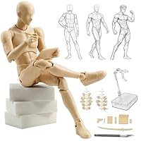 Amazon | CHALAN デッサン人形 可動フィギュア 30個関節可動 スタンド