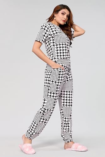 Image of VJ Fashion Women's Cotton Lycra Tie-Dye Payjama Set|Co-ord set|Night Suit Set |Night Dress |Lounge Wear|Full Pair Set for Women Night Dress