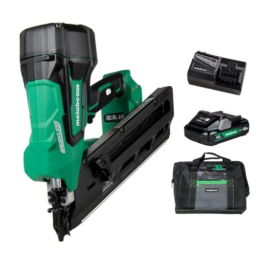 Metabo HPT Cordless 18V MultiVolt™ Framing Nailer Kit | Accepts 2-Inch to 3-1/2-Inch Clipped & Offset Round Paper Nails | 1-18V 4.0Ah Li-Ion Battery w/Fuel Gauge | Lifetime Tool Warranty | NR1890DCST