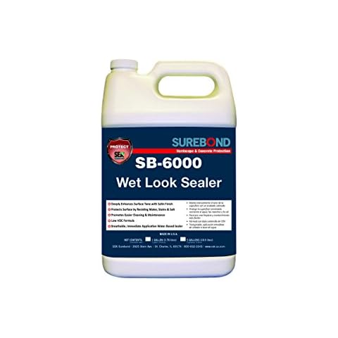 SEK Surebond SB-6000 G Wet Look Sealer Water-Based, Water-Based Polymer Blend Resin, Darkening Cover