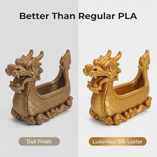 Image of PLA Filament 1.75mm Bronze Gold 1KG, Clog-Free 3D Printer Filament Dimensional Accuracy + /- 0.02mm, 1kg Spool(2.2lbs) 3D Printing Filament Fits for Most FDM 3D Printers