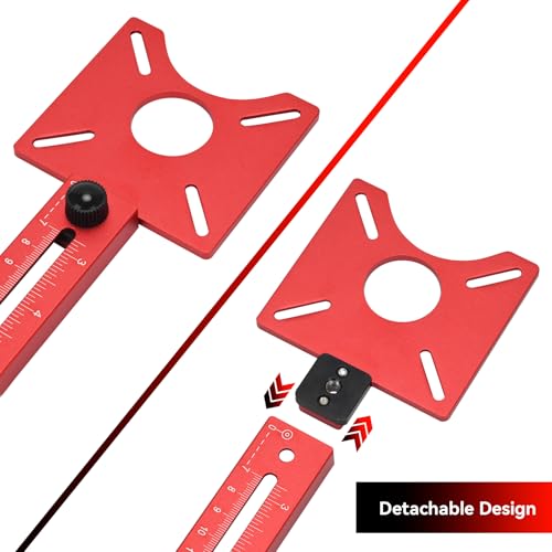 4 in 1 Router Milling Groove Bracket, Aluminum Alloy Router Circle Cutting Jig for Woodworking