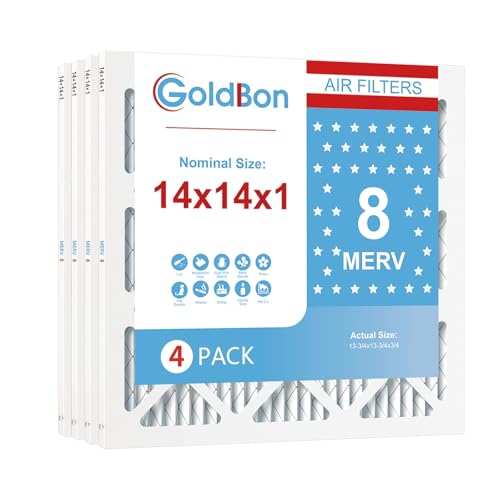 Image of 14x14x1 MERV 8 Air Filter 4-Pack for HVAC Furnace