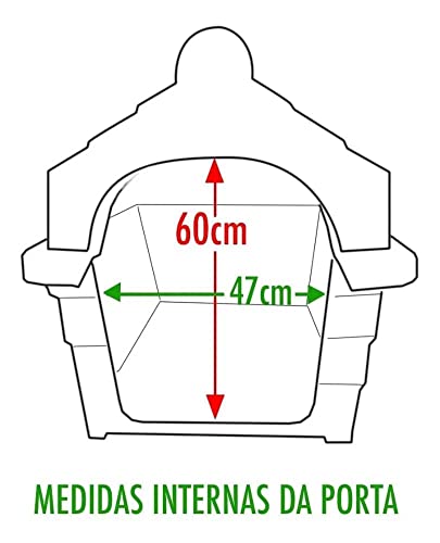 Casa De Cachorro Plástica N7 Injetada Mecpet Cor:vermelho