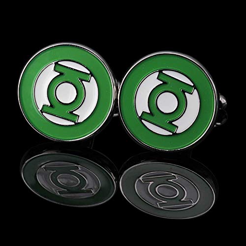 WSDXK Green Lantern Shirt Manschettenknopf Für Mens Square Brand Manschettenknöpfe Manschettenknöpfe Hochwertige Silber   Schmuck Abotoaduras