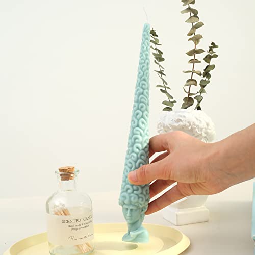 Moule silicone bougie David à tête longue pour création artisanale
