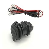 12V / 24VDC電源ソケット 防水マリングレードシガレットライターソケット ボート オートバイ 車に適しており 1mの接続ケーブルが付いています