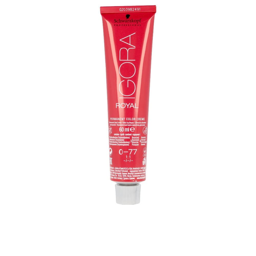 Schwarzkopf Igora Royal 0-77 Permanent Color Copper Concentrate 2 Ounce 60 Milliliters