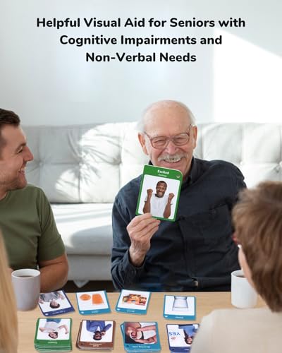 CHEFAN Adult Communication Cards, 98 PCS Flash Cards, Non Verbal Speech Therapy Communication, Daily Life, Needs and Requests, Feelings and Activities, ESL Teaching Materials for Adults - Image 3