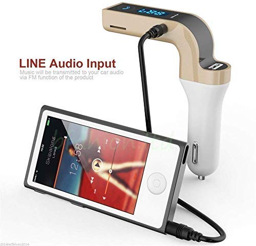 Image of Carg7 Universal Wireless Bluetooth Fm Transmitter in-Car Fm Adapter Car Kit with Hand-Free Call /Stereo Music Player and USB Car Charger for All Android and iOS Devices - (Colour May Vary)