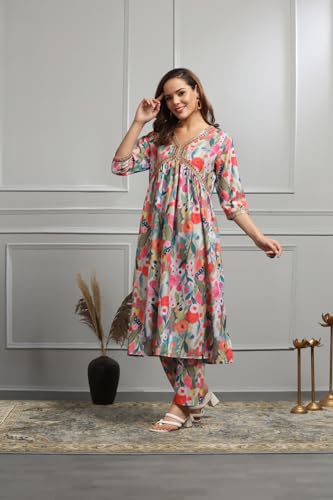 Image of Leriya Fashion Black Kurta Set for Woman | Kurti Set for Woman | Anarkali Suit for Women Kurtis | Short Kurti for Women | Ethnic Jaipuri Straight Kurta Set with Palazzo Pants | Salwar Suit for Party Outfits