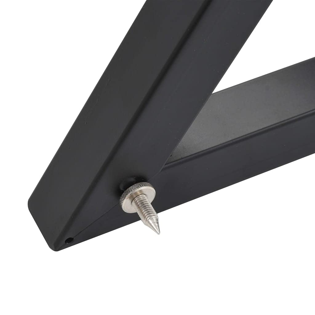 vidaXL 2X Supporti per Casse con Spia da Studio Base Stabile Profilo Basso Triangolari Stand Diffusori Altoparlanti Nero in Acciaio