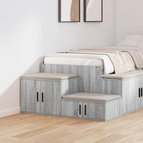 Snsowed Armario de Almacenamiento Gris Sonoma 118x41x40 cm Madera elaborada, Armarios Dormitorio, Armario Ropero, Roperos De Dormitorio, Armario para Habitación - 866664