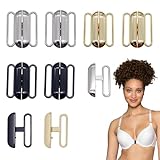 Nouiseuns Bra Clasp 15PCS Bra Hooks Bathing Suit Clasp – 2cm Metal Swimsuit Clasp Replacement in 3 Colors, Front Closure Bikini Clips for Bra Strap Repair and DIY Swimwear Sewing