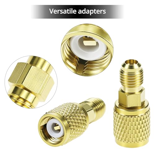 Kit de recarga QWORK con manguera y manómetro miniatura 5