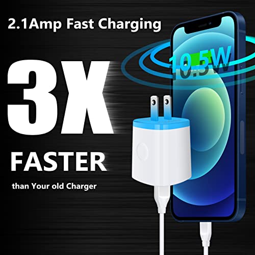 Usb Charger Wall Plug, Iphone Charger Box,Andhot 5Pack Home Travel 2.1Amp Dual Port Fast Wall Charger Quick Charging Block Cube Brick For Iphone 14 13 12 11 Pro Max Se Xr X 8 7 6,Ipad,Samsung,Android #TOP1