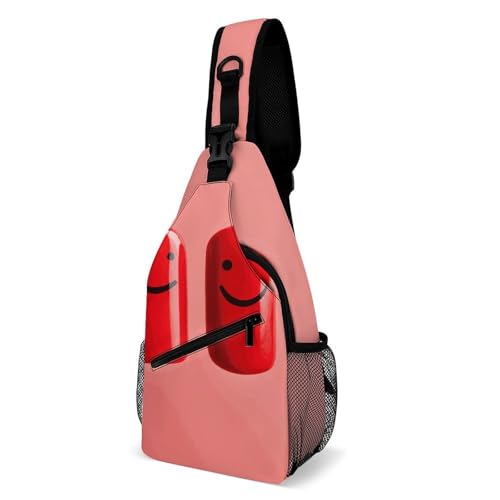 Bolso Sling Crossbody Casual para Senderismo Rojo miniatura 1