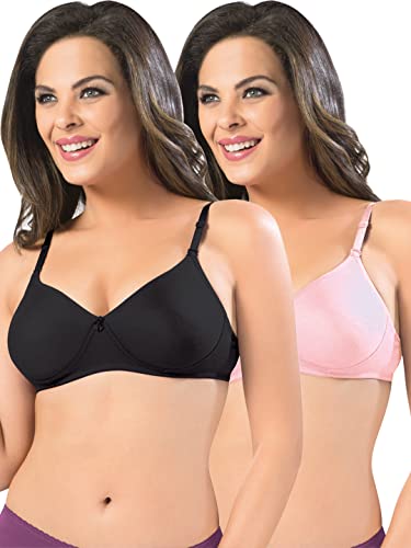 Image of SONARI Women's Non-Padded T-Shirt Bra | Wire-Free, Medium Coverage, Comfortable Polyester-Cotton Blend Fabric | Adjustable Straps, Ideal for Sports Catwalk