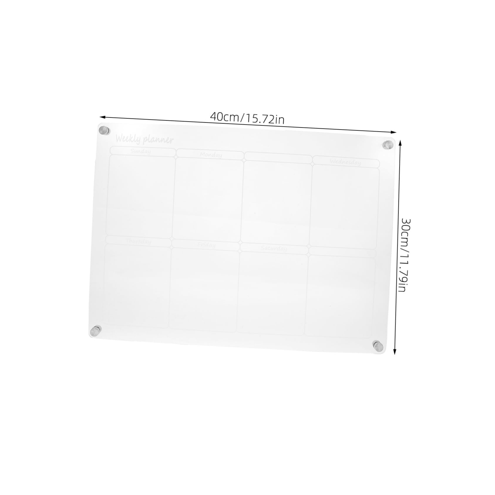 Angoily Calendario de Borrado Seco Mensual y Semanal para Nevera Pizarra Planificadora de Comidas Transparente Planificador Semanal Magnético para Cocina Menú de Cena para Refrigerador