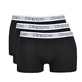 Kappa Boxershorts, 3er oder 6er Pack, Farbe:3 x schwarz, Größe:5XL