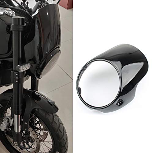 D DOLITY 7 inch Motorcycle Headlight Fairing Universal Ornamental Screen, Easy Installation Motorcycle Headlight Fairing Mask Front Fork Cowl Visor