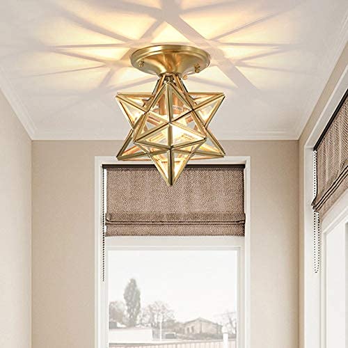 Suspension créative pour entrée sombre, luminaire étoile compact