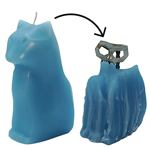 Image of Hidden Skeleton Cat Candle (Blue)