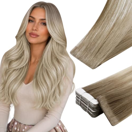 Image of Full Shine Injection Tape in Hair Extensions, Color 19 /8 /60, 16 Inch