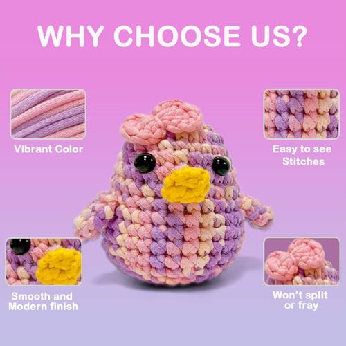 Image of 3.5Oz /120yds Beginner Easy Yarn for Crocheting and Knitting;Worsted-Weight Medium #4;Cotton Blend Yarn for Beginners Amigurumi DIY(Periwinkle,1 Skein)