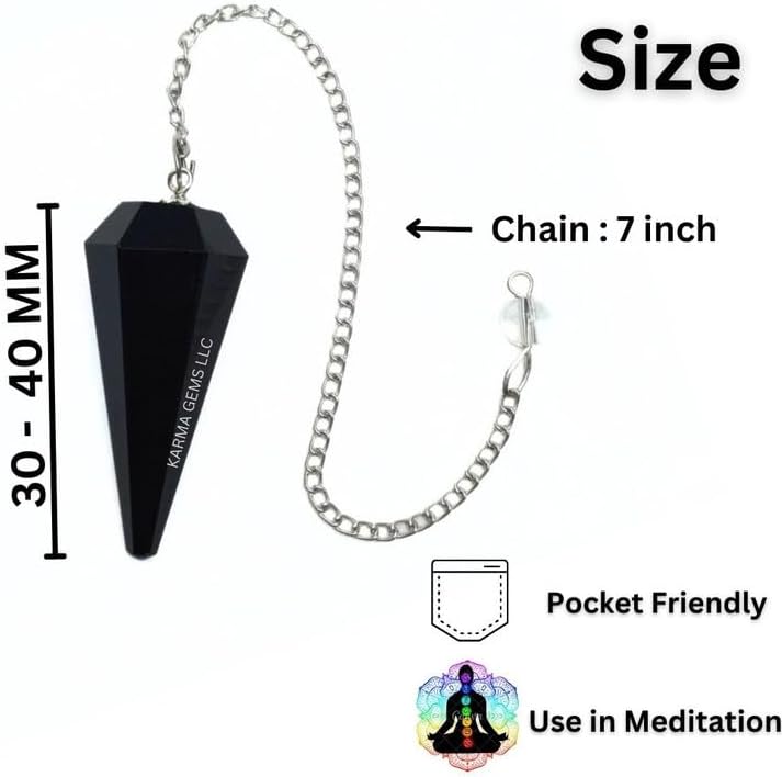 Miniatura 3 de Obsidiana negra, péndulo, cristales, tablero de Ouija, suministros para hacer joyas, varillas de radiestesia, suministros de brujería, cristal de