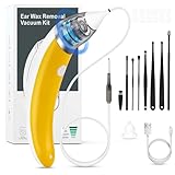 Ear Vacuum Ear Wax Removal Kit with 5 Levels Suction, USB Rechargeable Reusable Electric Ear Vacuum Tool (Black)