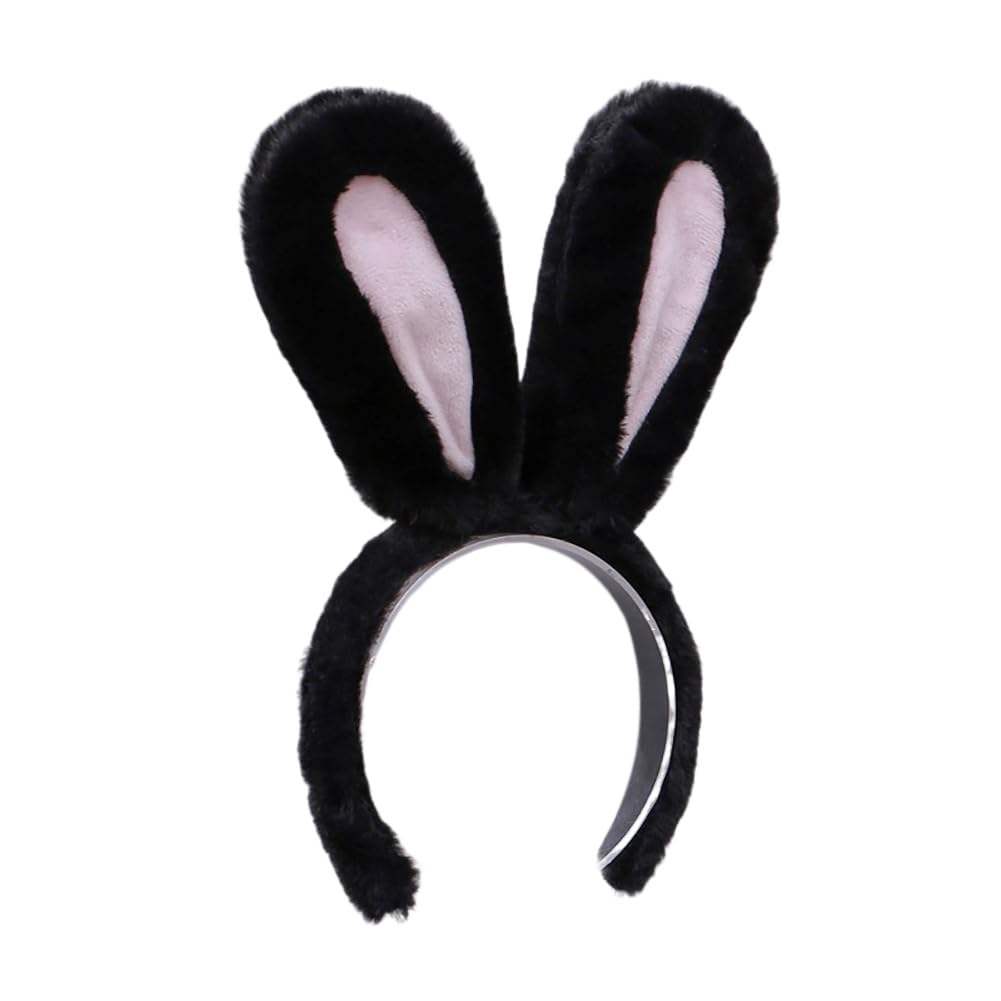 ikasus Easter Bunny Ears Headband Girls Hairband Cosplay Rabbit Plush Costume for Girls Kids Women Party Headbands, Style 2