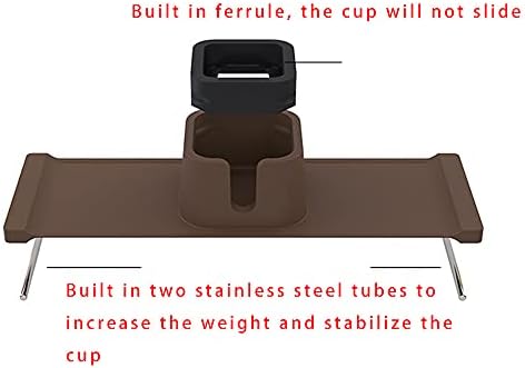 Pmandgk Drink Holder for Wine Glasses/Tumblers/Cups/Cans on Couch Armrest,Silicone Drink Holder for Sofa,Brown