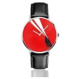 75,1 g, Durchmesser (Zifferblatt): 3,8 cm Rundes Edelstahlgehäuse mit silbernem Zifferblatt. Schwarzes Lederband mit Klappverschluss