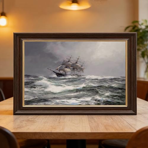 Cadre suspendu Devonshire Montague Dawson - Tableau de marine compact pour décorer vos murs - 6
