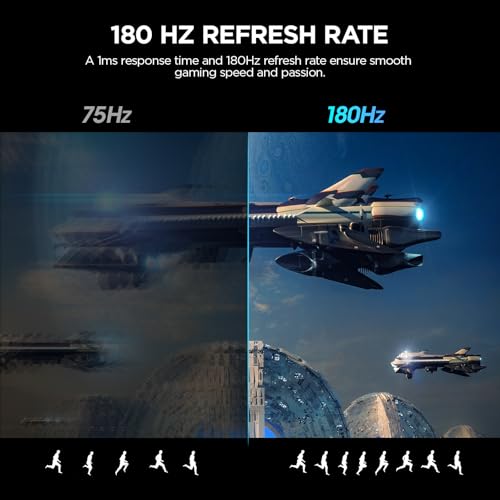 27" FHD 1080P Curved Gaming Monitor, 180Hz, 1ms Response Time - Image 3