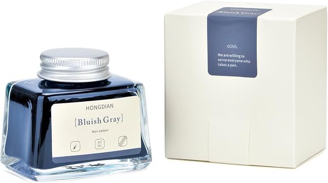 Image of HONGDIAN, Ink Bottle - Non Carbon | Bluish Gray | 60ml Premium Writing Ink.