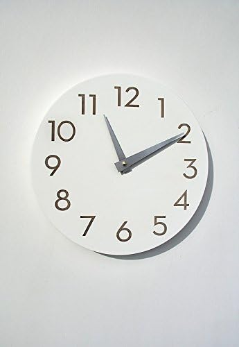 Modern Wall Clock by Uncommon Handmade (White)