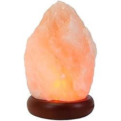 Lamparas De Sal Rosa Del Himalaya Klass Home Collection® -Lámpara de sal de roca del Himalaya, natural, led, multicolor, lámpara USB, piedra natural