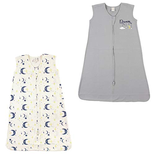 Image of Touched by Nature Baby Organic Cotton Sleeveless Wearable Sleeping Bag, Sack, Blanket, Moon And Dream 2-Pack, 18-24 Months