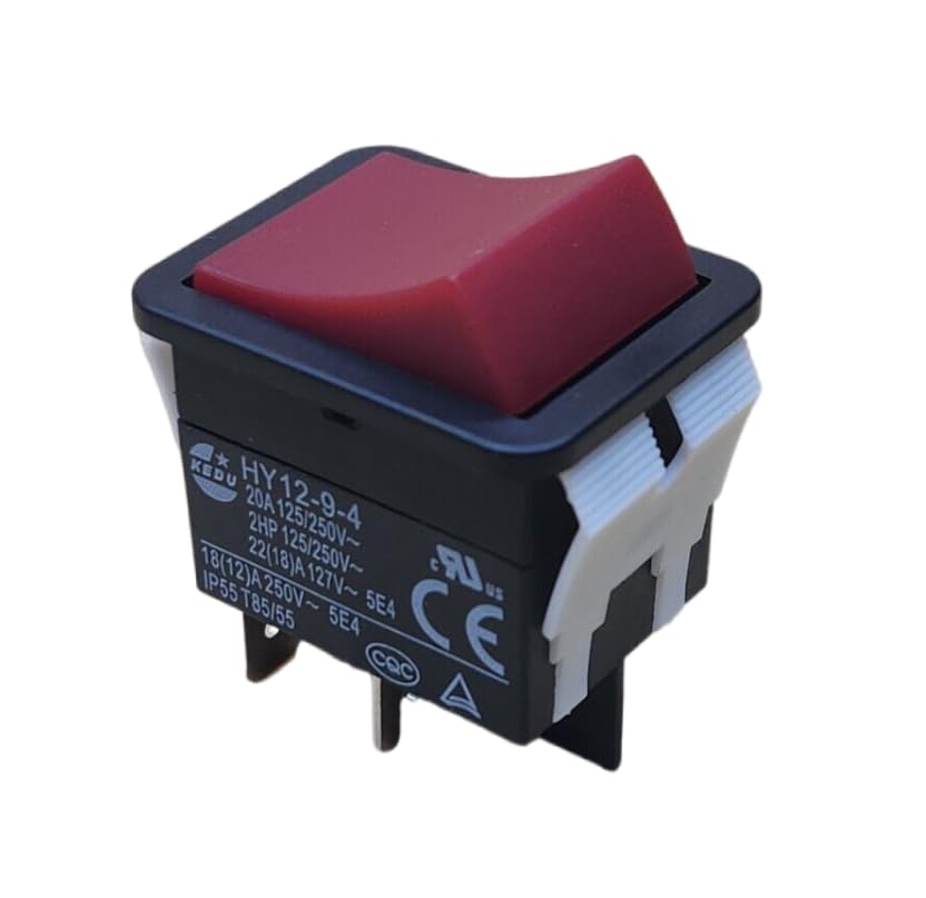 COEOPNC N043321 D55146 Air Compressor Rocker Switch D55146 D55167 D55168 Replacement 20A 125/250V 4 Pin for Dewalt Durable Accessories