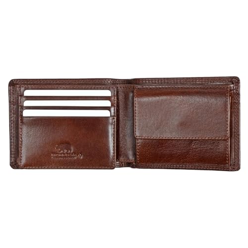 Image of BROWN BEAR Prime Bifold Wallet for Man with Coin Pocket | Genuine Leather | Wallet for Men Leather Original (Brown)