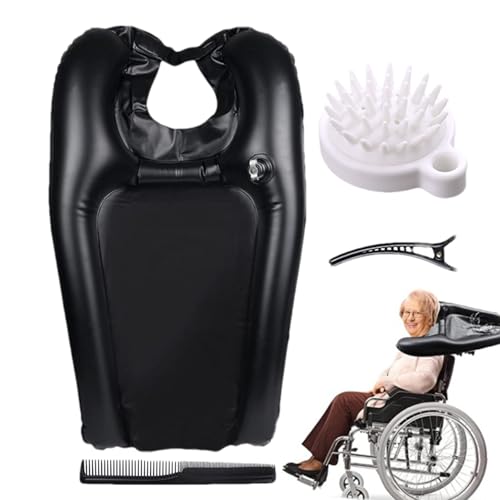 Cuenca de champú inflable | Salón móvil de PVC inflable impermeable y movible,Cuenca de champú con soporte cerevial para heridos | Personas mayores, Mujeres embarazadas Y