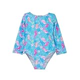 Flap Happy Baby-Girls UPF 50+ Charlie L/S ラッシュガード 水着, タツノオトシゴ, 8 Years