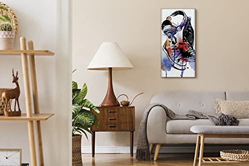 Horloge sur Toile Baskets de Rue 30x60cm Silencieuse pour Salon - 4