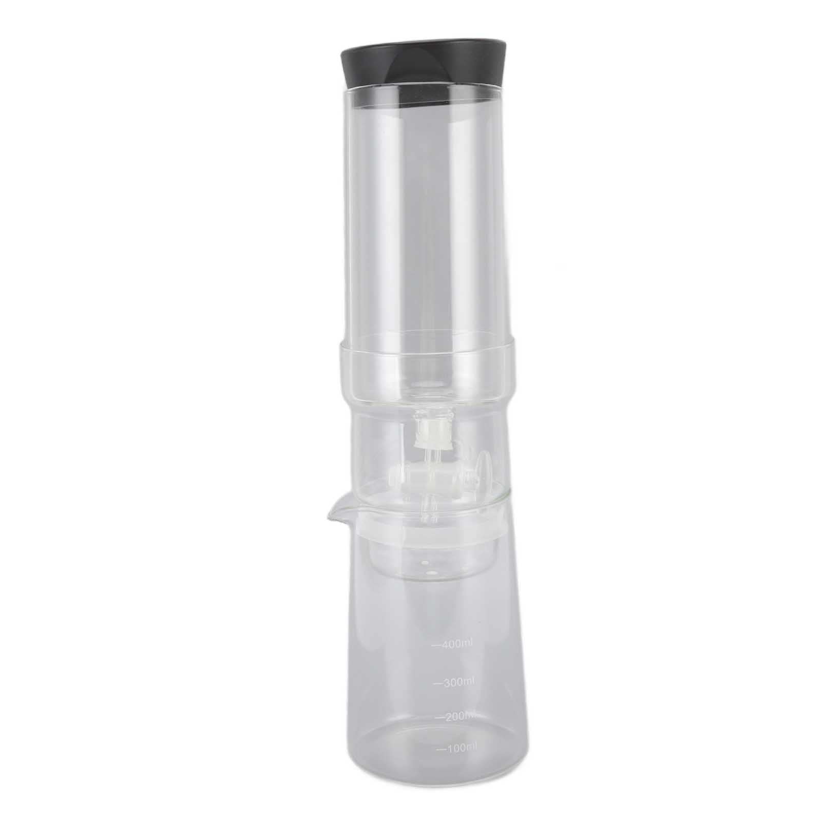400ml Borosilicate Glass Coffee Drip Pot Adjustable Ice Coffee Drip Pot Removable Transparent Cold Brew Drip Pot Reusable Cold Brew Coffee Drip Pot Used to Make A Variety of Cold
